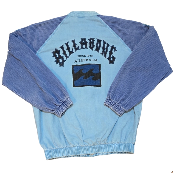 Billabong Other - VINTAGE Billabong Jacket Mens Large Two Tone Blue Surf Skate 90s Corduroy